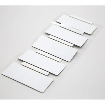 Etiquetas RFID UHF impressíveis flexíveis em metal 45.0x8.0mm Etiqueta RFID UHF em metal