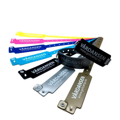 Logotipo Impressão PVC Hospital Pulseira Médica, RFID NFC Tag Pulseira descartável