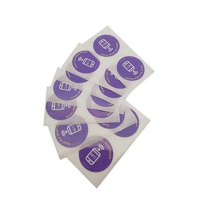 Etiqueta inteligente NFC de impressão personalizada 13.56MHZ NFC adesivos personalizados sem contato