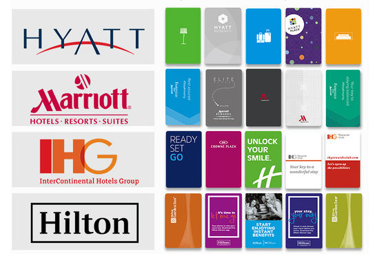 NFC VING HID cartões de chave de hotel de plástico personalizados com distância de leitura de 0-10cm