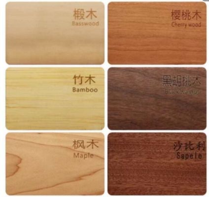 Bamboo Wood Smart Card Business Key 125KHZ / 13.56MHZ Para Controle de Acesso ao Hotel