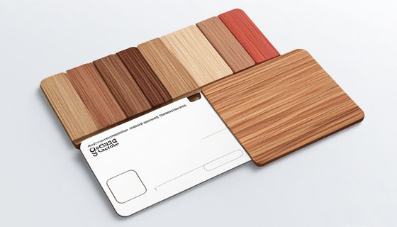 Cartões de chave de quarto de hotel de madeira de RFID 86x54mm 1,1-1,2mm espessura personalizável