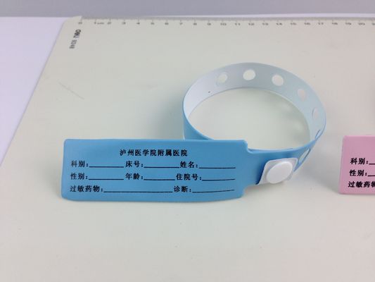 Logotipo Impressão PVC Hospital Pulseira Médica, RFID NFC Tag Pulseira descartável
