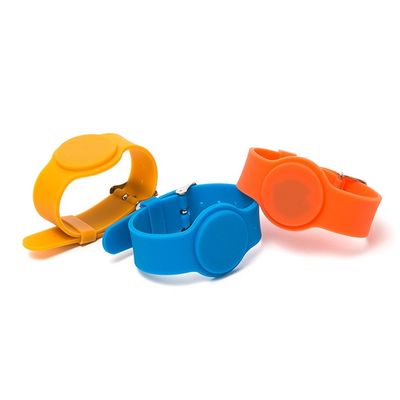 Pulseira NFC de silicone colorida com pagamentos sem dinheiro, pulseira RFID para eventos