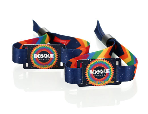 Tecido personalizado NFC RFID Festival Pulseira Pulseira Para Controle de Acesso de Distancia Social