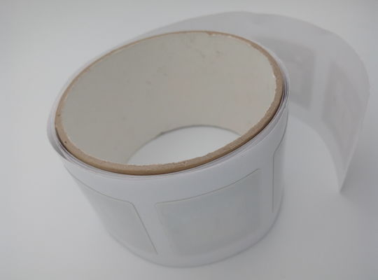 Papel revestido de 45x45mm HF RFID Etiquetas de adesivos ISO14443A Protocolo RFID rolo de etiquetas