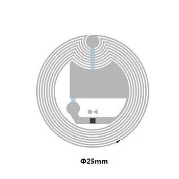 0.07mm Papel de espessura NFC Chip Adesivo NFC Reescritível Tags de alta frequência 13.56mhz