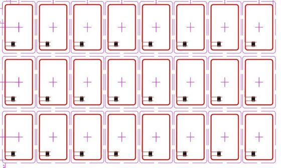 Tamanho personalizado Cartão RFID Inlay Prelam HF Cartão inteligente sem contato 13,56MHZ