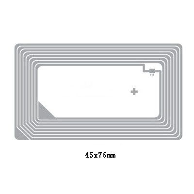 45x76mm HF RFID Inlay PET Material 13,56MHZ Frequência Antenna gravada