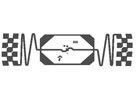Cartão molhado Inlay E42 Impinji Monza 4 Chip Sticker Tag Die Cut Tamanho 105mmx6mm