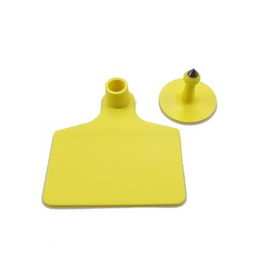70x80mm 104x74mm UHF Animal RFID Ear Tags Material TPU para monitoramento de gado