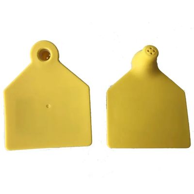 70x80mm 104x74mm UHF Animal RFID Ear Tags Material TPU para monitoramento de gado