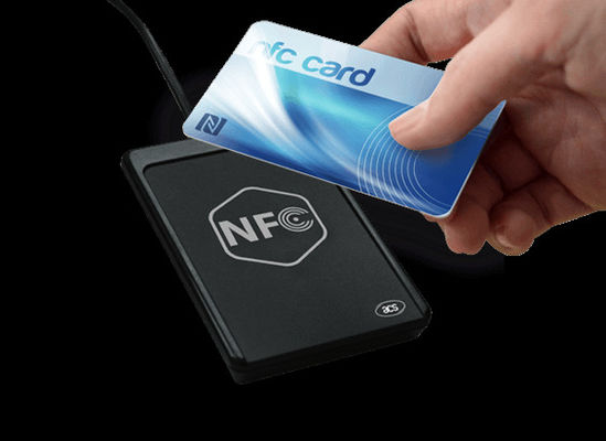 Leitor de cartão RFID personalizado com logotipo 13.56Mhz 125KHZ Leitor de cartão de identificação com chip T5577