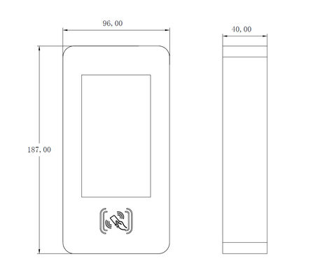 Dispositivo de leitura RFID inteligente de cores personalizado, integrado na antena para controle de acesso